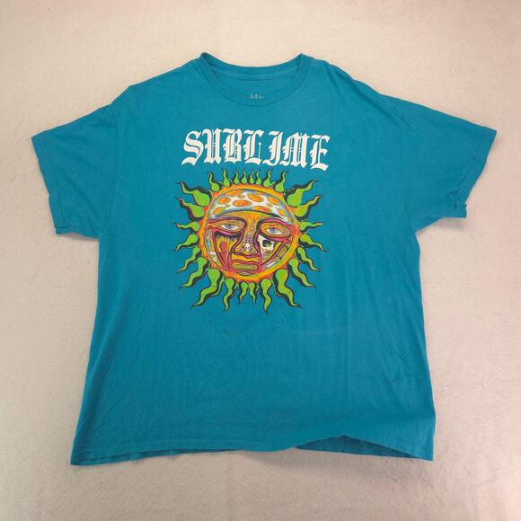 Sublime Band Short Sleeve Crew Neck Graphic Shirt Mens Size Extra Large XL Blue - Picture 2 of 9